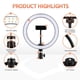 thumbnail image 5 of Luz LED de 10 Pulgadas con Soporte para Trípode, de Luz Regulable, Alimentado por USB, Soporte para Teléfono para Transmisión en vivo Soledad Luz de anillo blanca para fotografía, 5 of 8