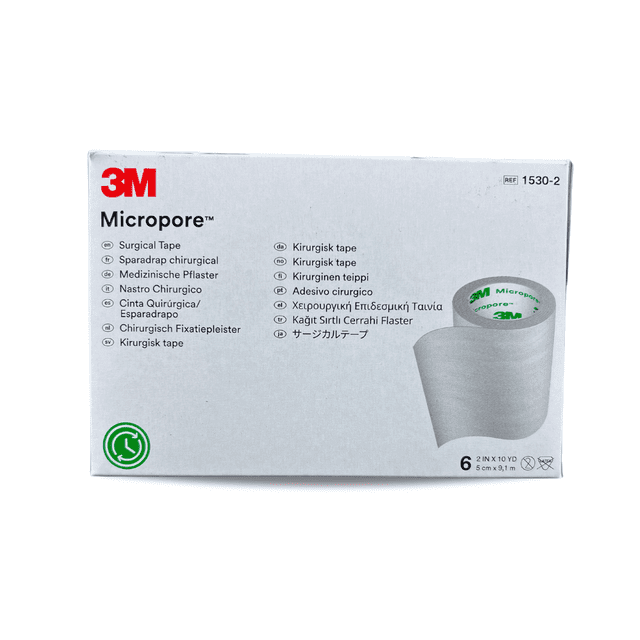 3M Cinta Adhesiva Micropore 2" 1530-2, Caja con 6 rollos