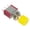 Yellow hat 3 feet, variant on PS102 3Pin 6PinAutomatic Reset Small Push Switches 5A120VAC 2A250VAC ABS Metal Construction Toggle