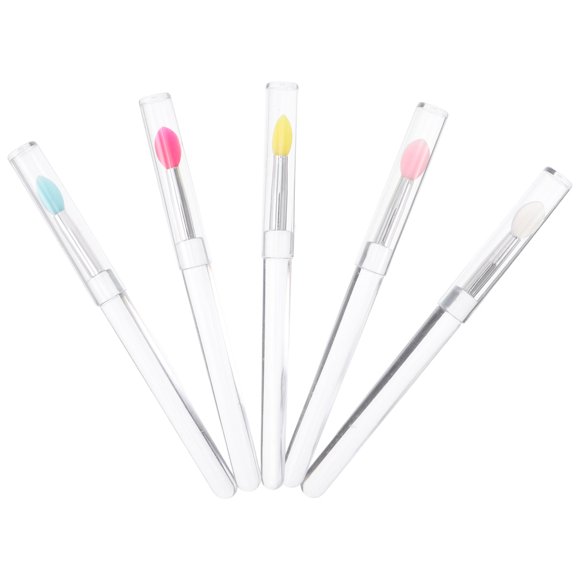 pinceles de maquillaje de silicona, pincel de labios, cabezal de silicona, varitas de lápiz labial, aplicador de mascarilla labial, pincel para mezclar labios, aplicador de sombra de ojos de silicona