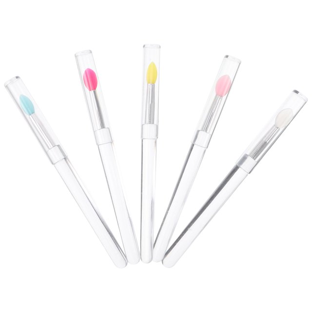 pinceles de maquillaje de silicona, pincel de labios, cabezal de silicona, varitas de lápiz labial, aplicador de mascarilla labial, pincel para mezclar labios, aplicador de sombra de ojos de silicona