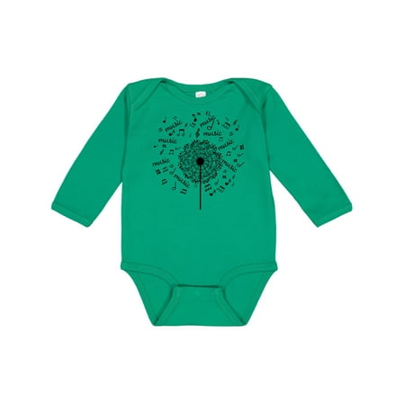 

Inktastic Music Dandelion Musical Gift Gift Baby Boy or Baby Girl Long Sleeve Bodysuit