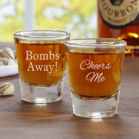 Personalized Create Your Own Shot Glass, Choose Block or