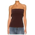 thumbnail image 1 of Uinagy Women's Solid Color Sleeveless Backless Slit Tube Top Top, 1 of 9