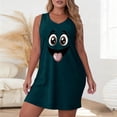 thumbnail image 2 of Falkdiz Womens Loose Nightgowns Comfy Sleeveless V Neck Casual Graphic Sleepwear for Women Loungewear, 2 of 7