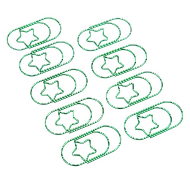 40 clips de papel de estrella de color brillante con revestimiento a prueba de óxido, portátiles, ligeros para oficina y hogar