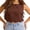 Coffee, variant on Embroidery Flower Tank Tops for Women Y2K Sleeveless Crew Neck Tie Up Side Cropped Vest Summer Chic Going Out Blouse