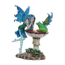 Pacific Giftware Enchanting Frog Gossip Fairy Collectible Decorative Statue 6.5H Amy Brown
