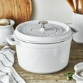 thumbnail image 5 of Staub Cast Iron Dutch Oven 5-qt Tall Cocotte, Made in France, Serves 5-6, White, 5 of 9