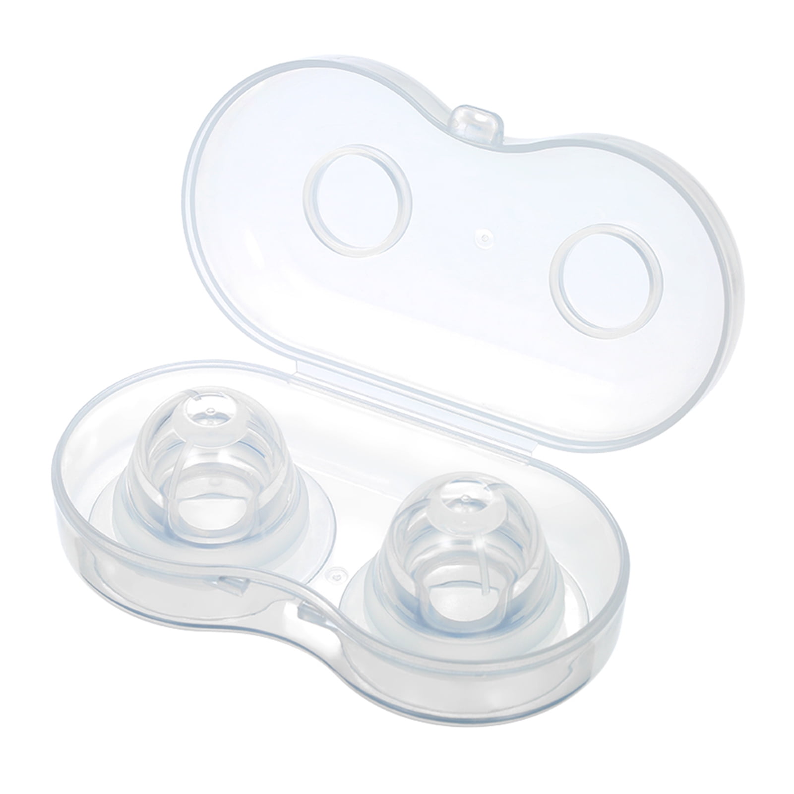 Walmeck Nipple Pullers or Everters 1 Pair with Travel Case to Storage Silicone BPA-free Nipple Corrector Suckers Extender for Flat