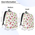 thumbnail image 3 of Rateoe Watermelon And Kiwi Pattern Canvas College Laptop Backpack,Travel Daypack,Durable Rucksack Travel Notebook Bag School Backpack Book Bag for Men Women-Medium, 3 of 7