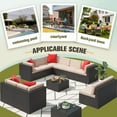 thumbnail image 3 of Homall 12 Pieces Rattan Patio Furniture Conversation Set Outdoor Sectional Sofa for Backyard,Beige, 3 of 10