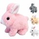thumbnail image 2 of Linda mascota eléctrica de pelo largo de simulación, puede caminar y hablar, conejito de peluche de Pascua, interactivo juguete educativo para niños, regalos Fivean unisex, 2 of 2