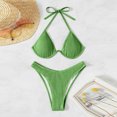 thumbnail image 2 of Trajes de Natación Gibobby para Mujer Bikinis sólido Pantalones cortos Halter, 2 of 5