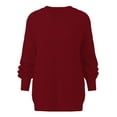 thumbnail image 3 of Cable Knit Womens Sweater Oversized Long Sleeve Crewneck Casual Comfortable Polyester Top All Season, 3 of 8