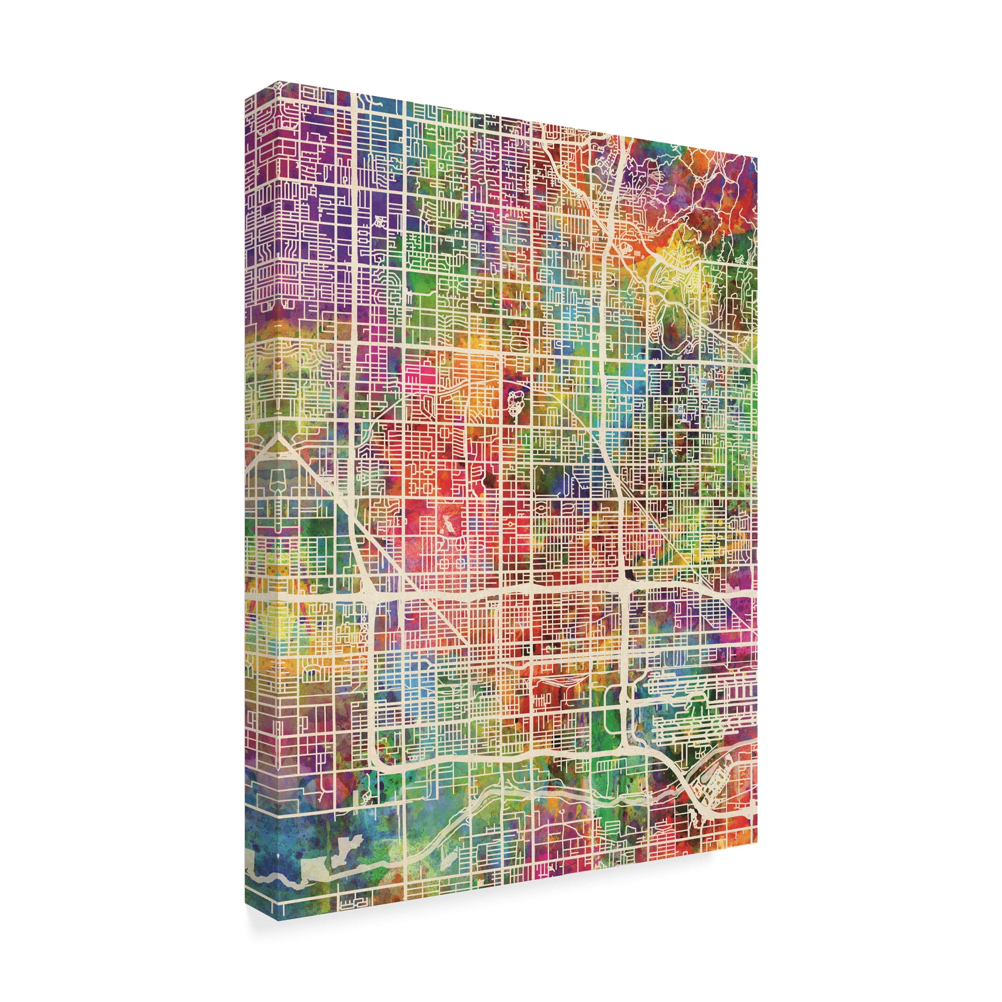 Trademark Fine Art 'Phoenix Arizona City Map' Canvas Art by Michael Tompsett