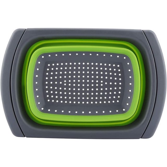 Colador De Silicona Plegable, Cesta De Drenaje De Fregadero Retráctil para Escurrir Verduras, Frutas, Pasta, 39 X 26,5 Cm