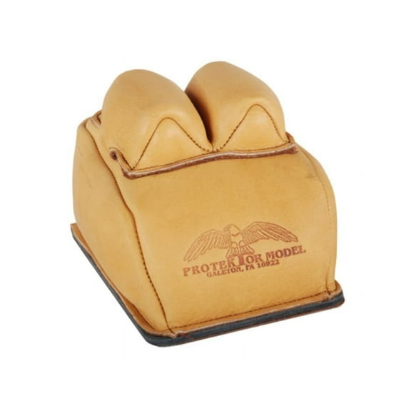 Protektor Custom Bunny Ear Rear Shooting Rest Bag with Heavy Bottom Leather Tan Filled