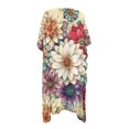 thumbnail image 2 of HELLHERO High Quality Fabrics Swimwear Coverup for Poolside Breathable Free Size Long Kimono Swimsuit Cover Up Flowers Pattern, 2 of 6