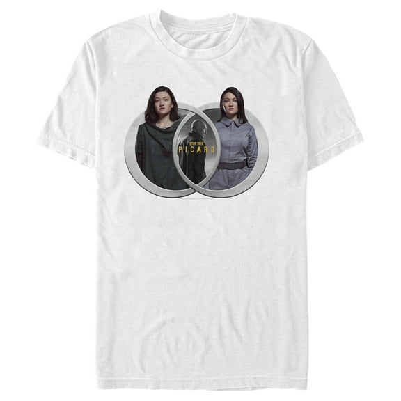 Men's Star Trek: Picard Asha Twins Rings Graphic Tee White Medium