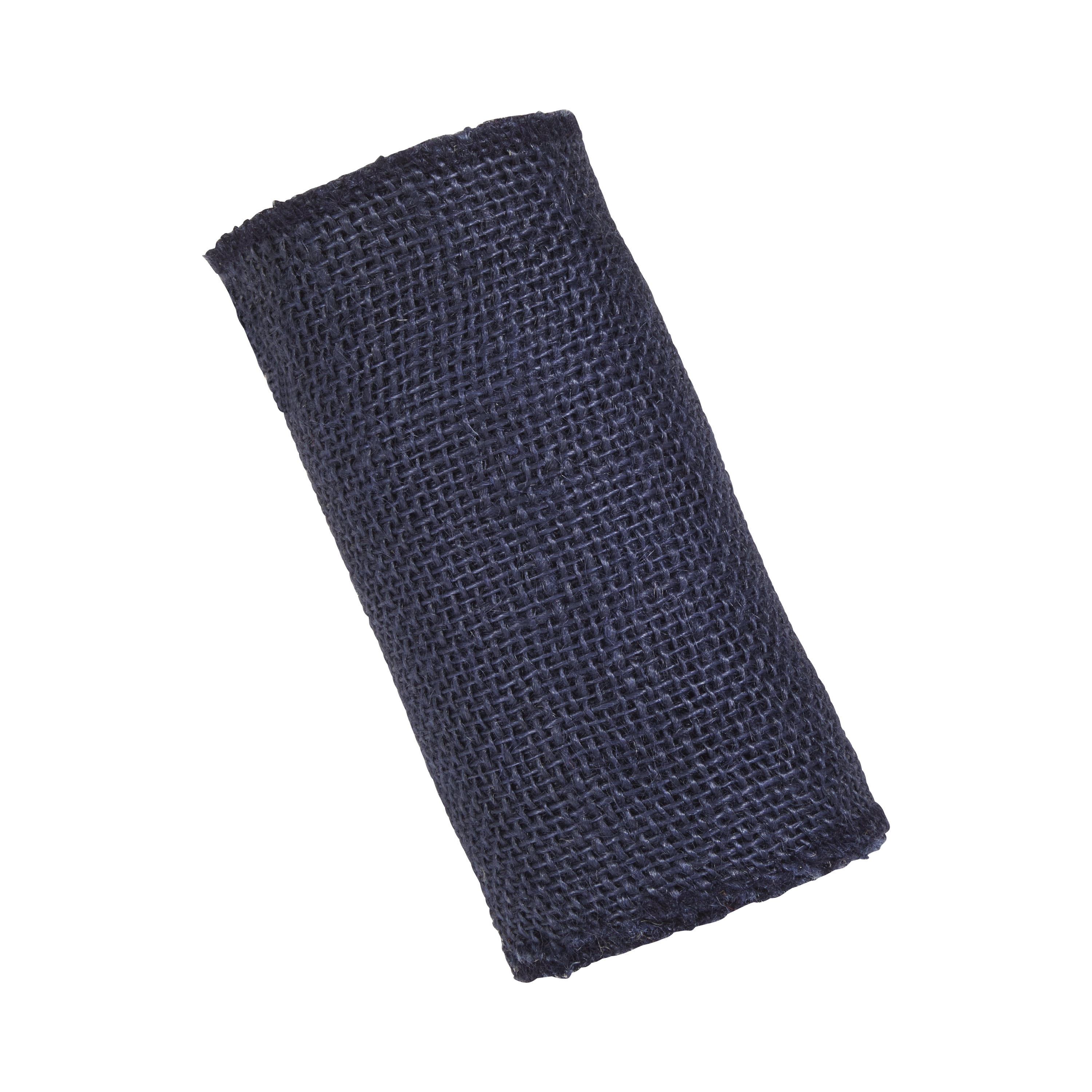 (5 pack) Love, Laugh, Craft Jute Burlap Roll Precut, Finished Edges, 6"W x 5-Yards, Navy Blue