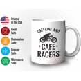 thumbnail image 3 of Motorcyclist Coffee Mug 11oz White - Caffeine And Cafe Racers - Funny Biker Dad Grandpa Motorcycle Rider Vintage Retro, 3 of 7