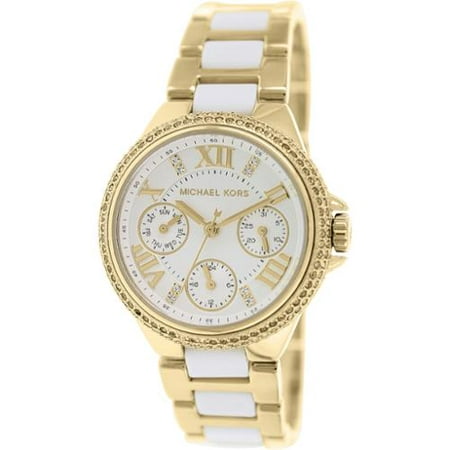 Michael Kors MK5945 Mini Camille White & Gold Tone Chronograph Women's Watch
