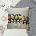 thumbnail image 2 of Spring Summer Throw Pillow Covers Set of ,Hand-Painted Oil Painting Rustic Birds Square Pillow Cases,Cute Colorful Spring Decorations for Home Couch Sofa Outdoor, 2 of 5