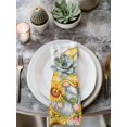 thumbnail image 2 of Gnomes Cloth Napkins Set of 4 Reusable Dinner Napkins, Vintage Yellow Sunflower Summer Bee Grey Plaid Cocktail Napkin Washable Table Napkins for Wedding/Holiday Party/Baby Shower 20"x20", 2 of 7