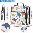thumbnail image 2 of FORMRS Zipper Binder with Shoulder Strap 2-inch Ring 500 Sheet Capacity File Bag, Dinosaur Pattern, 2 of 5