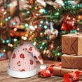 thumbnail image 6 of KLL Christmas Hats for Adults Plush Ladybug With Flower Print Santa Hat Xmas Fluffy Santa Claus Hat for Women Men, 6 of 6
