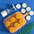 thumbnail image 2 of 6Pcs/Set Flower Shaped Mooncake Mold Cake Mold Hand Pressure Fondant Moon, 2 of 6