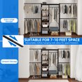 thumbnail image 5 of Dextrus 7-Tier Garment Rack Heavy Duty Clothes Rack for Hanging Clothes, Wood Clothing Rack,Freestanding Closet Organizer System - Black, 5 of 8