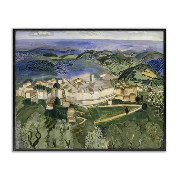 Stupell Industries Classic Raoul Dufy Landscape Landscape & Nature Painting Black Framed Art Print Wall Art, 14 x 11