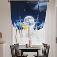 thumbnail image 3 of Moonlight Landscapes Balloon Curtains 63 Inch Length for Living Room/Bedroom, Winter Christmas Trees Forest Rod Pocket Privacy Door Curtains Decorative Tie Up Shade for Window 52"x63", 3 of 8