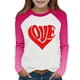 thumbnail image 2 of Blusas y camisas de manga larga y cuello redondo para niños y niñas, blusa informal de moda con bloques de color, manga larga y cuello redondo, estampado, para niñas de 2 a 15 años., 2 of 9