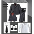 thumbnail image 2 of Lycody Boys Suit Set Slim Fit Kids Formal Suits Toddler Tuxedo Wedding Prom Classic Suits for Boy Teen Black Blue Dress Outfit, 2 of 6