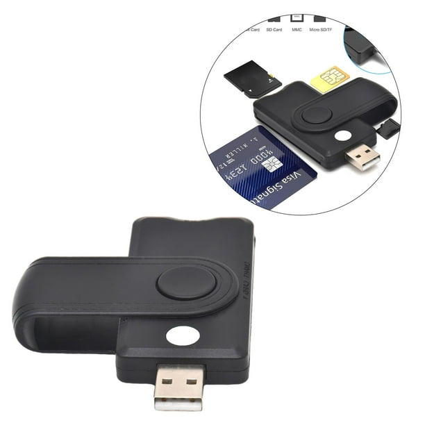 Lector de tarjetas inteligente Lector de tarjetas de memoria para Windows / Linux Tarjetas bancarias / Computadora Viajes de Hugo Lector de tarjetas de memoria