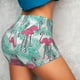 thumbnail image 4 of Fotbe Flamingo Shorts Sin Costuras – Shorts Deportivos de Cintura Alta para Mujer, Elásticos para Gimnasio, Yoga, Running o Ciclismo-Small, 4 of 8