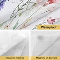 thumbnail image 4 of No Hook Shower Curtains with Snap-in Liner Set, Hummingbird Floral Waterproof Hotel Style Bathroom Shower Curtain, Farmhouse Floral Botanical Breathable Mesh Top Window Bath Curtains 66''x72'', 4 of 9