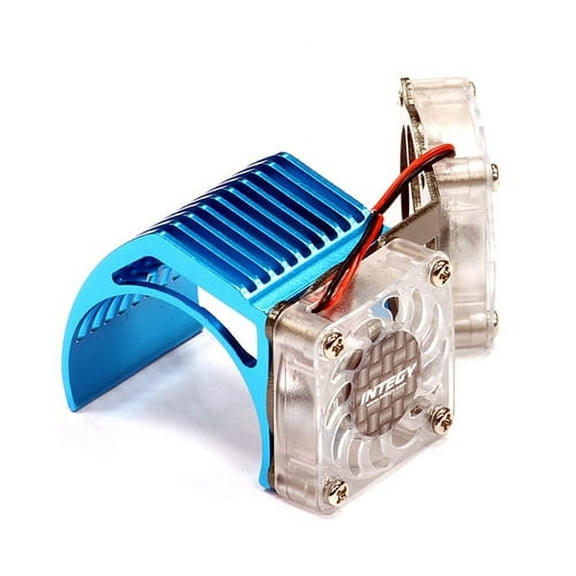 Integy RC Toy Model Hop-ups 2961LIGHTBLUE Twin Motor Cooling Fan Heatsink 540/550