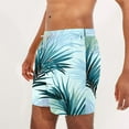 thumbnail image 5 of guisaled Mens Swimsuits Mens Swim Shorts Quick Dry Elastic Waisted Swim Trunks Summer 7 Inch Beach Shorts Loose Fit Hawaii Graphic Boardshorts, 5 of 6