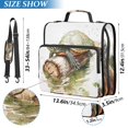 thumbnail image 3 of Haosy 3 Ring Zipper Binder with Shoulder Strap Waterproof Trapper Keeper 2 Inch D-Ring 500 Sheets Capacity, Turtle on Wooden Pile, 3 of 8