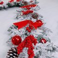 thumbnail image 5 of EWASWON Christmas Flocked Christmas Wreath 40cm, Colorful Artificial Door Hanging Decor, Easy to Hang Holiday Wreath for Home Office, 5 of 5