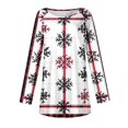 thumbnail image 5 of KHONTS Christmas Long T Shirts for Women Long Sleeve Crewneck Xmas Graphic Oversized Tees Fashion Loose Pullover Tops 10-White L, 5 of 5