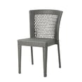 thumbnail image 6 of GDF Studio Bonnie Outdoor Wicker Stacking Dining Chairs, Set of 2, Gray, 6 of 6