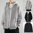 thumbnail image 6 of CENL Mens Casual Classic Hooded Jacket Coat Solid Color Hoodie Thin Sweatshirt Tops, 6 of 6