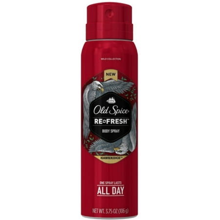 Old Spice Refresh Body Spray, Hawkridge 3.75 oz (Pack of