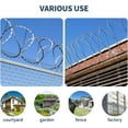 thumbnail image 6 of TMEE Razor Wires Razor Barbed Wire 246ft,5 Coils 49 ft Razor Wire Fencing Razor Fence Non-Rusting Razor Ribbon Barbed Wire Razor Wire Fence Rolls Razor Useful Protection for Garden, 6 of 6