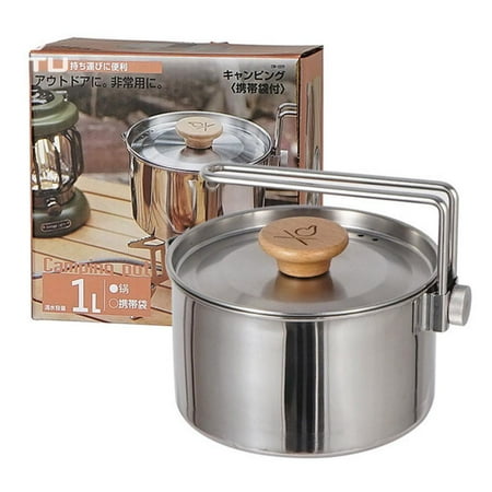 

Julam Camping Kettle Picnic Pot Corrosion-Resistant Outdoor Camping Cooking Kettle Durable Self-Driving Tour Cooking Artifact with Lid gorgeous